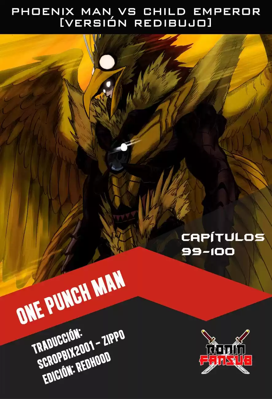 One Punch-Man Capitulo 142.5: Phoenix Man vs Child Emperor (Redibujo) página 1