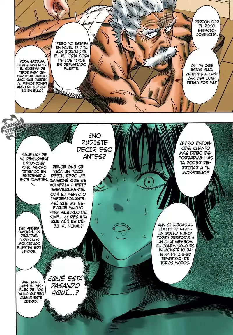 One Punch-Man Capitulo 126.2: ¿Es porque soy el calvo con capa? [Coloreado] página 33