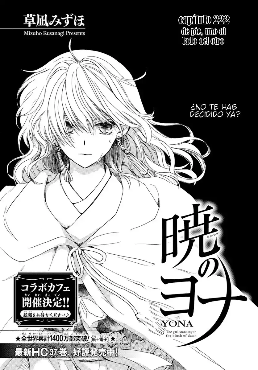 Akatsuki no Yona Capitulo 222: De pie, uno al lado del otro página 3