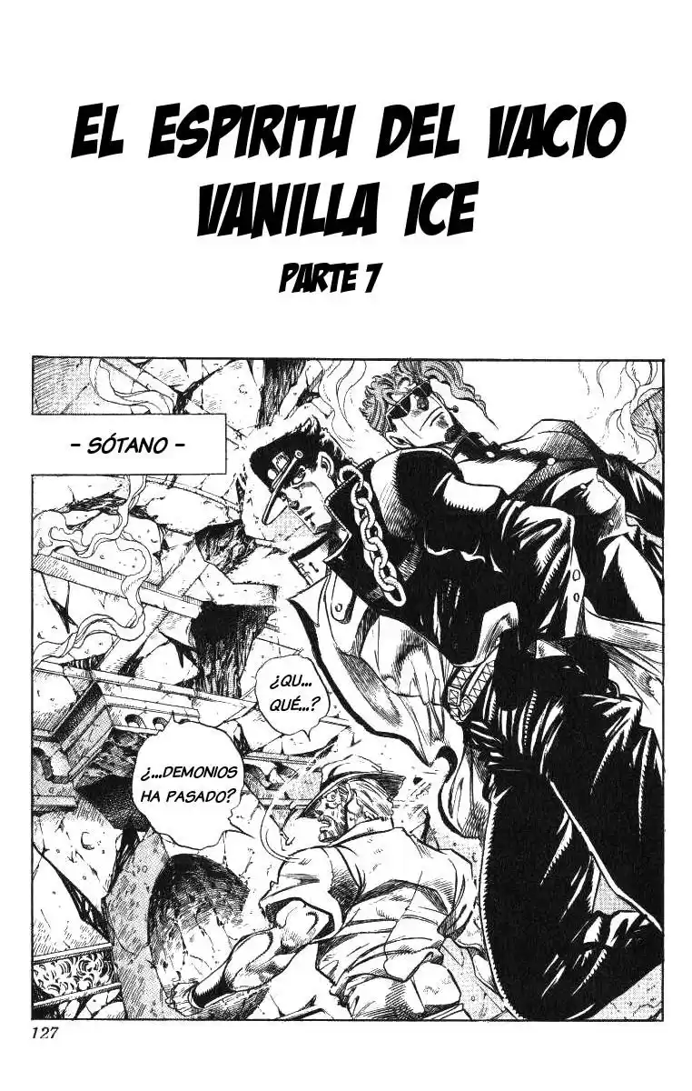 JoJo's Bizarre Adventure Parte 3: Stardust Crusaders Capitulo 131: El Miasma del Vacío, Vanilla Ice, Parte 7 página 1