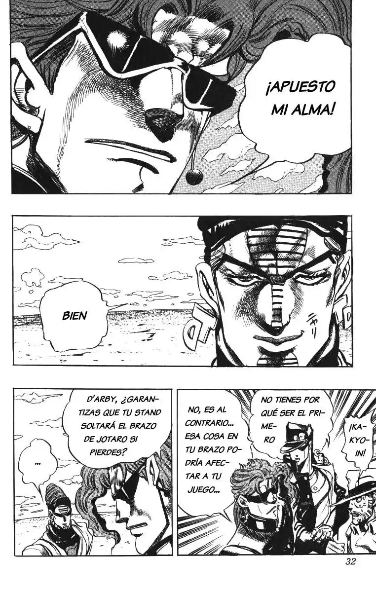 JoJo's Bizarre Adventure Parte 3: Stardust Crusaders Capitulo 117: D'Arby el Jugador, Parte 4 página 6