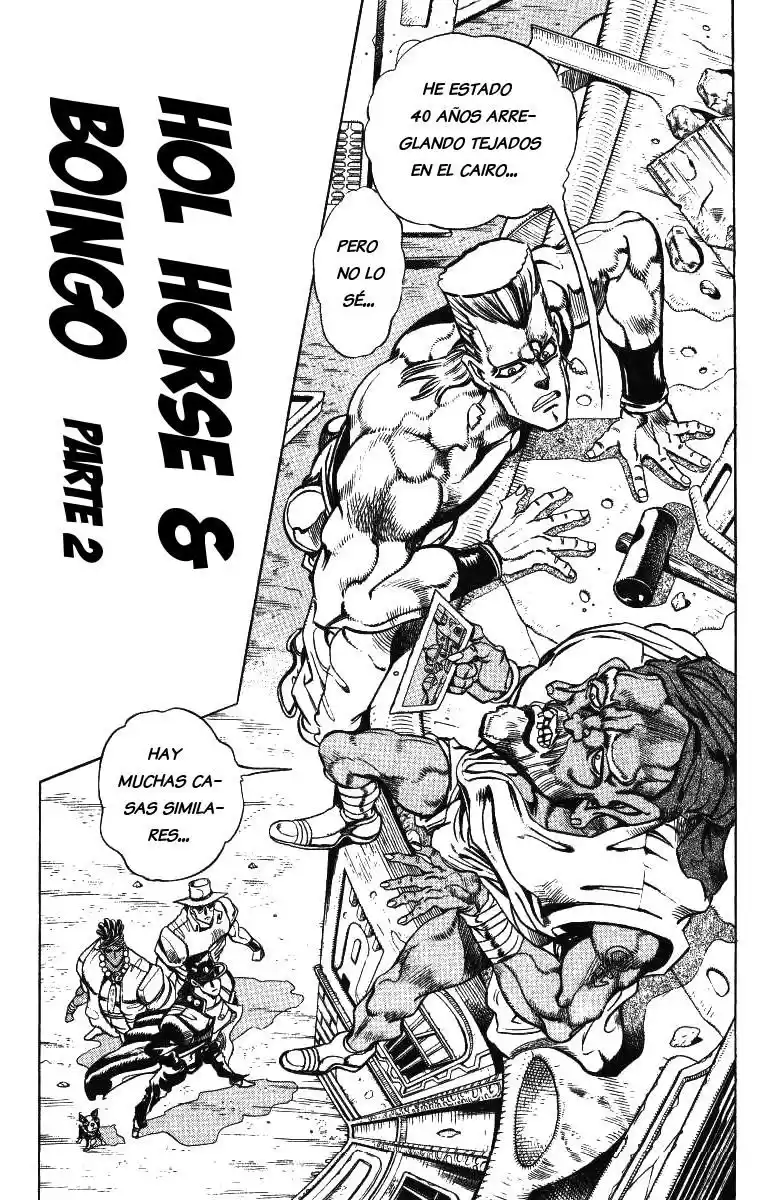 JoJo's Bizarre Adventure Parte 3: Stardust Crusaders Capitulo 105: Hol Horse y Boingo, Parte 2 página 1