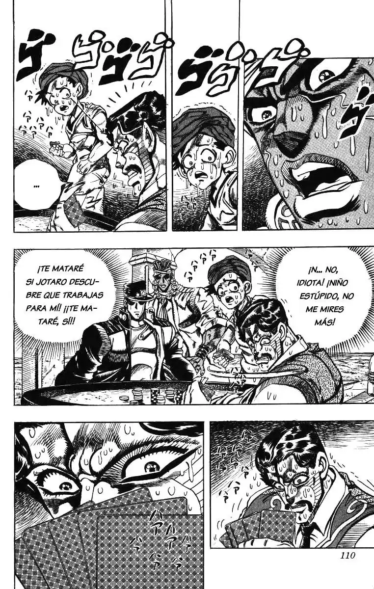 JoJo's Bizarre Adventure Parte 3: Stardust Crusaders Capitulo 103: D'Arby el Apostador, Parte 6 página 2