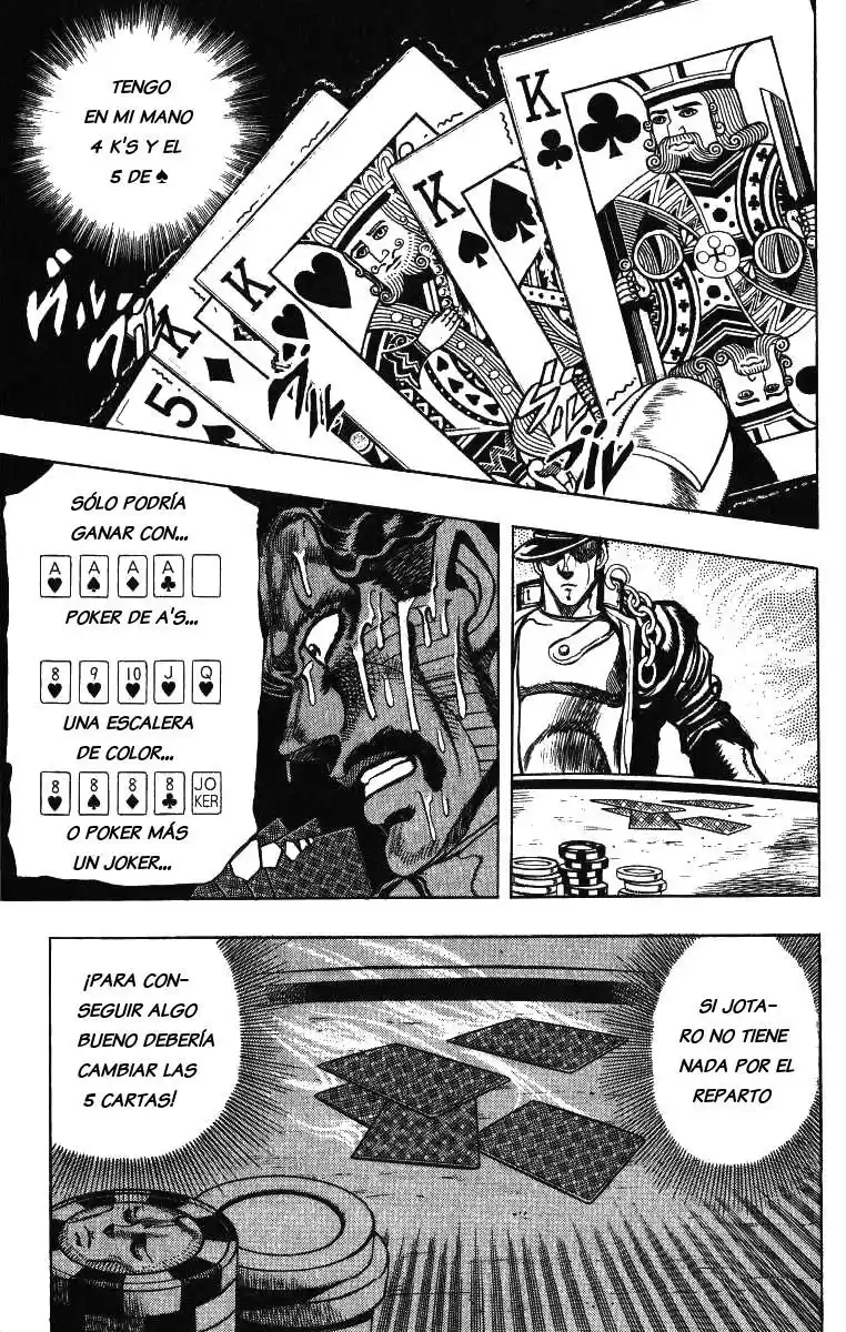 JoJo's Bizarre Adventure Parte 3: Stardust Crusaders Capitulo 103: D'Arby el Apostador, Parte 6 página 3