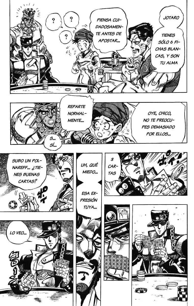 JoJo's Bizarre Adventure Parte 3: Stardust Crusaders Capitulo 102: D'Arby el Apostador, Parte 5 página 3