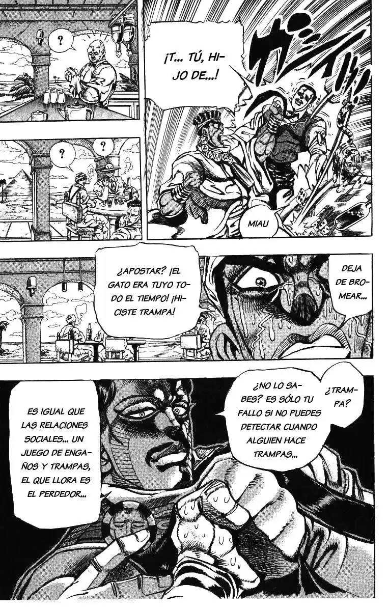 JoJo's Bizarre Adventure Parte 3: Stardust Crusaders Capitulo 99: D'Arby el Apostador, Parte 2 página 5