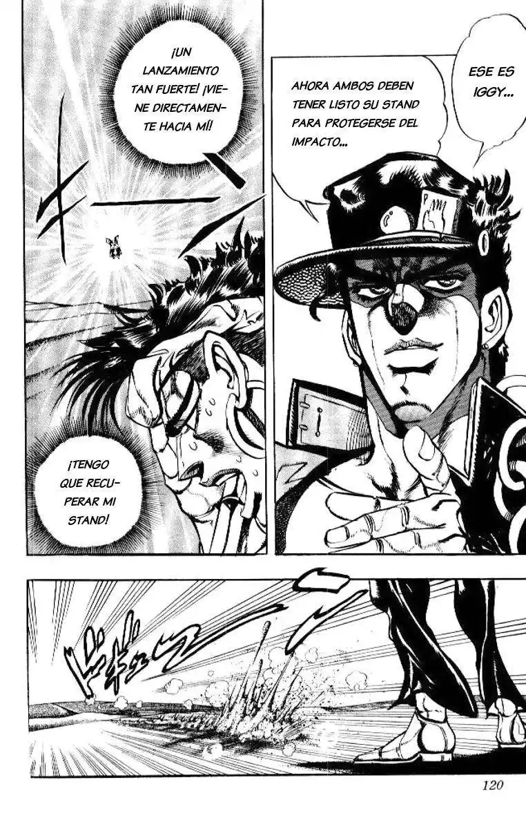 JoJo's Bizarre Adventure Parte 3: Stardust Crusaders Capitulo 74: "The Fool" Iggy y "Geb" N'Doul, Parte 5 página 15