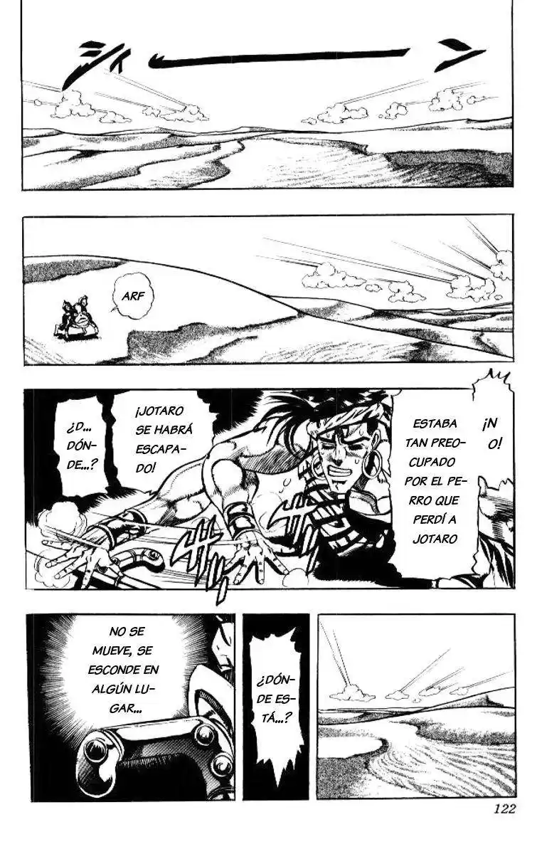 JoJo's Bizarre Adventure Parte 3: Stardust Crusaders Capitulo 74: "The Fool" Iggy y "Geb" N'Doul, Parte 5 página 17