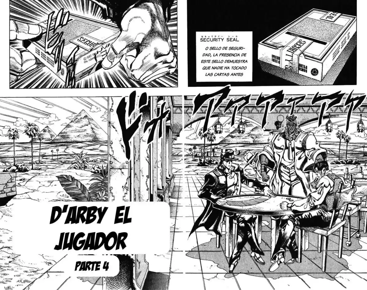 JoJo's Bizarre Adventure Parte 3: Stardust Crusaders Capitulo 101: D'Arby el Apostador, Parte 4 página 1