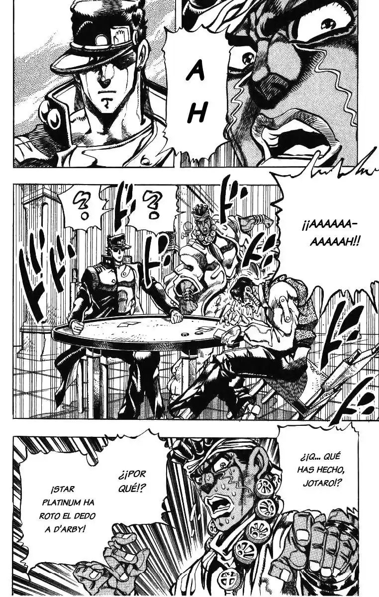 JoJo's Bizarre Adventure Parte 3: Stardust Crusaders Capitulo 101: D'Arby el Apostador, Parte 4 página 9