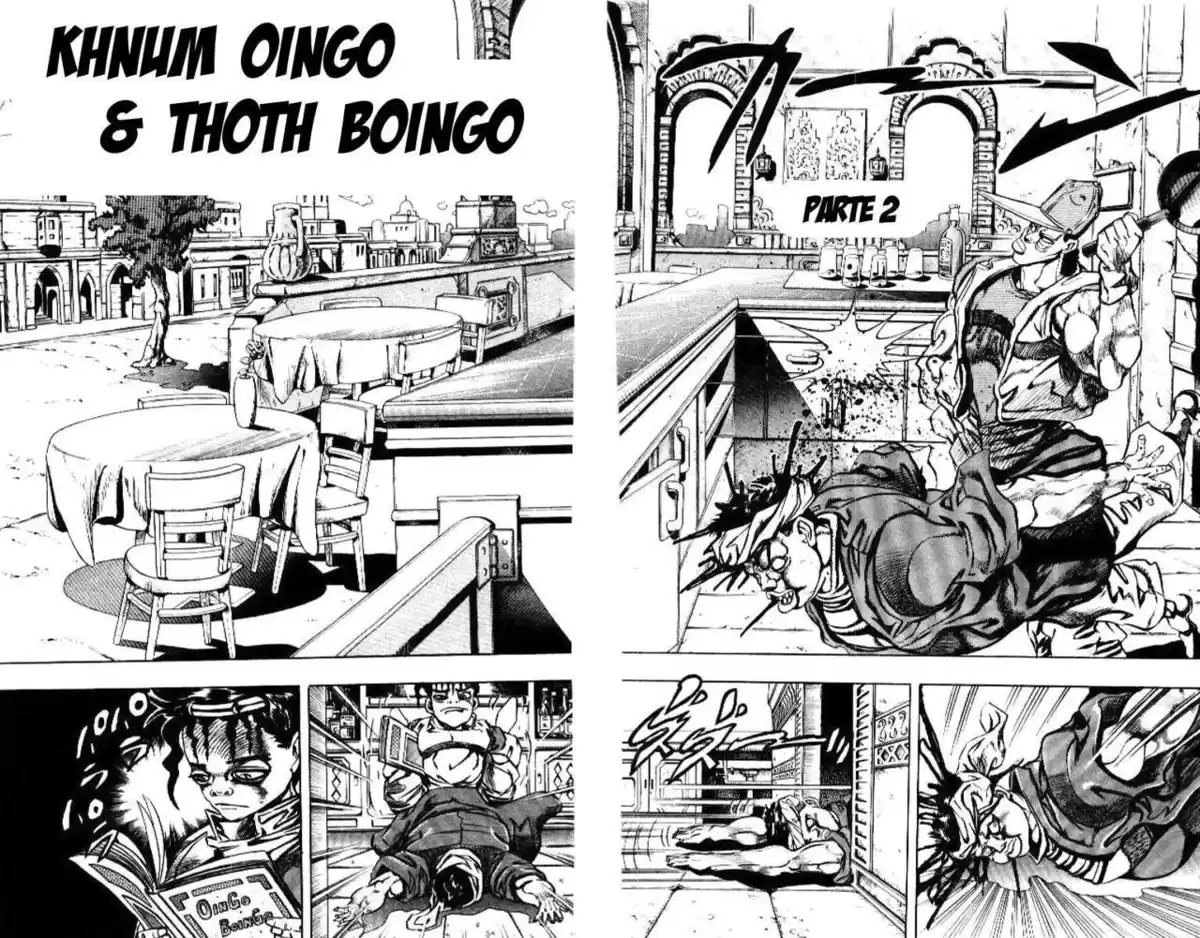 JoJo's Bizarre Adventure Parte 3: Stardust Crusaders Capitulo 77: "Khnum" Oingo y "Tohth" Boingo, Parte 2 página 1