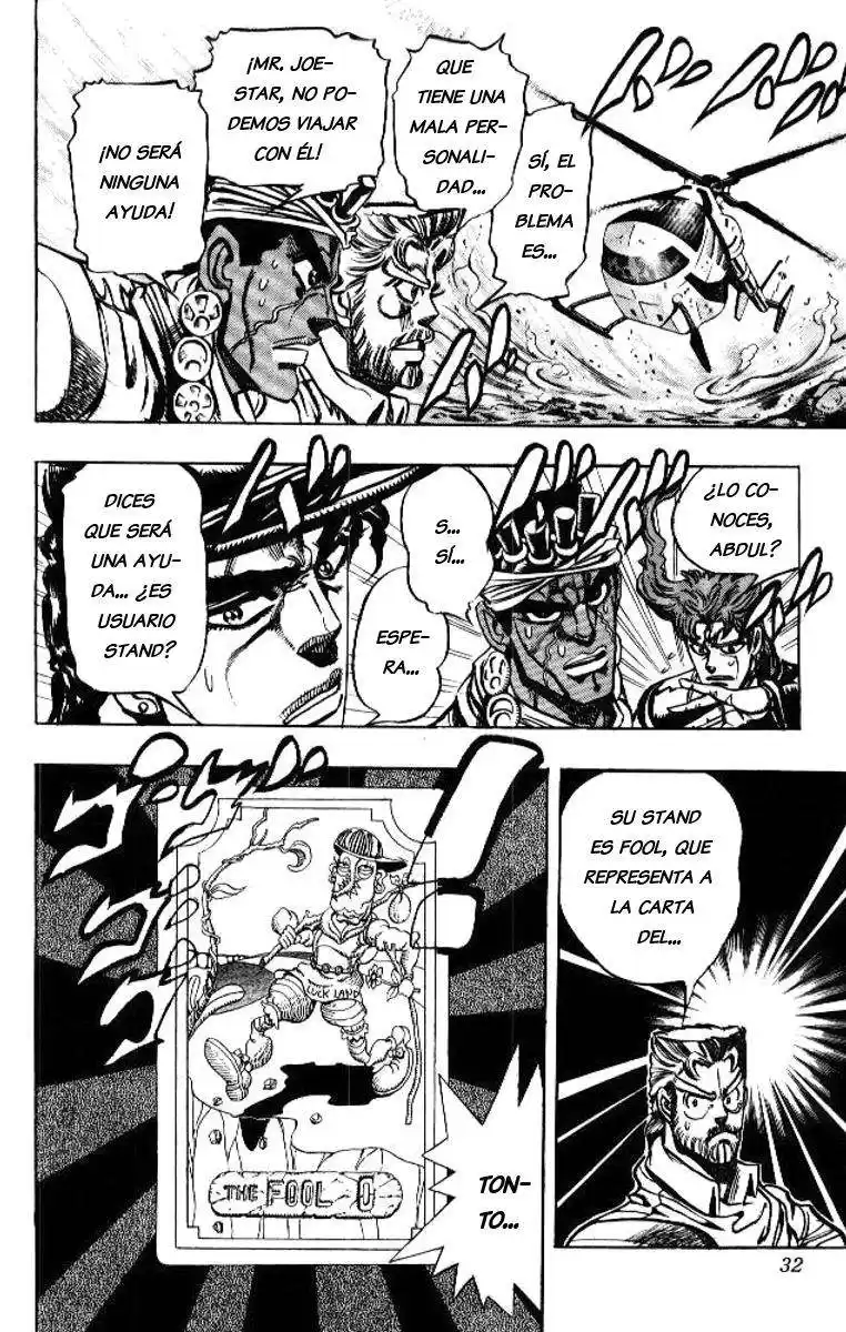 JoJo's Bizarre Adventure Parte 3: Stardust Crusaders Capitulo 70: "The Fool" Iggy y "Geb" N'Doul, Parte 1 página 5