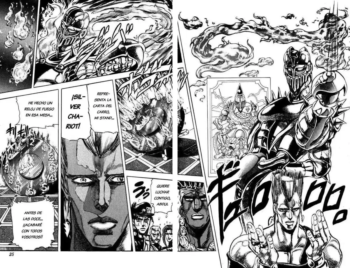 JoJo's Bizarre Adventure Parte 3: Stardust Crusaders Capitulo 11: Silver Chariot, Parte 1 página 18