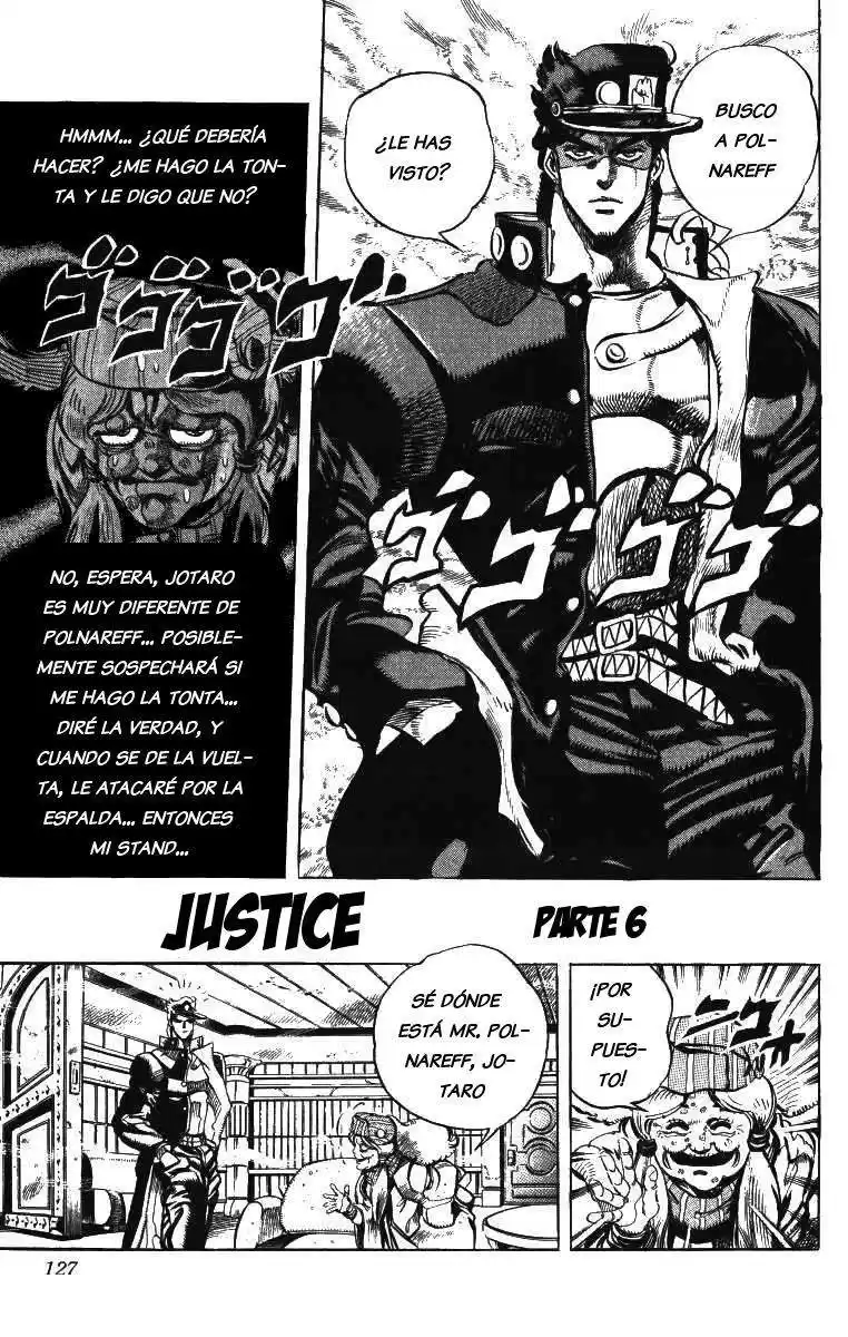 JoJo's Bizarre Adventure Parte 3: Stardust Crusaders Capitulo 46: Justice, Parte 6 página 1