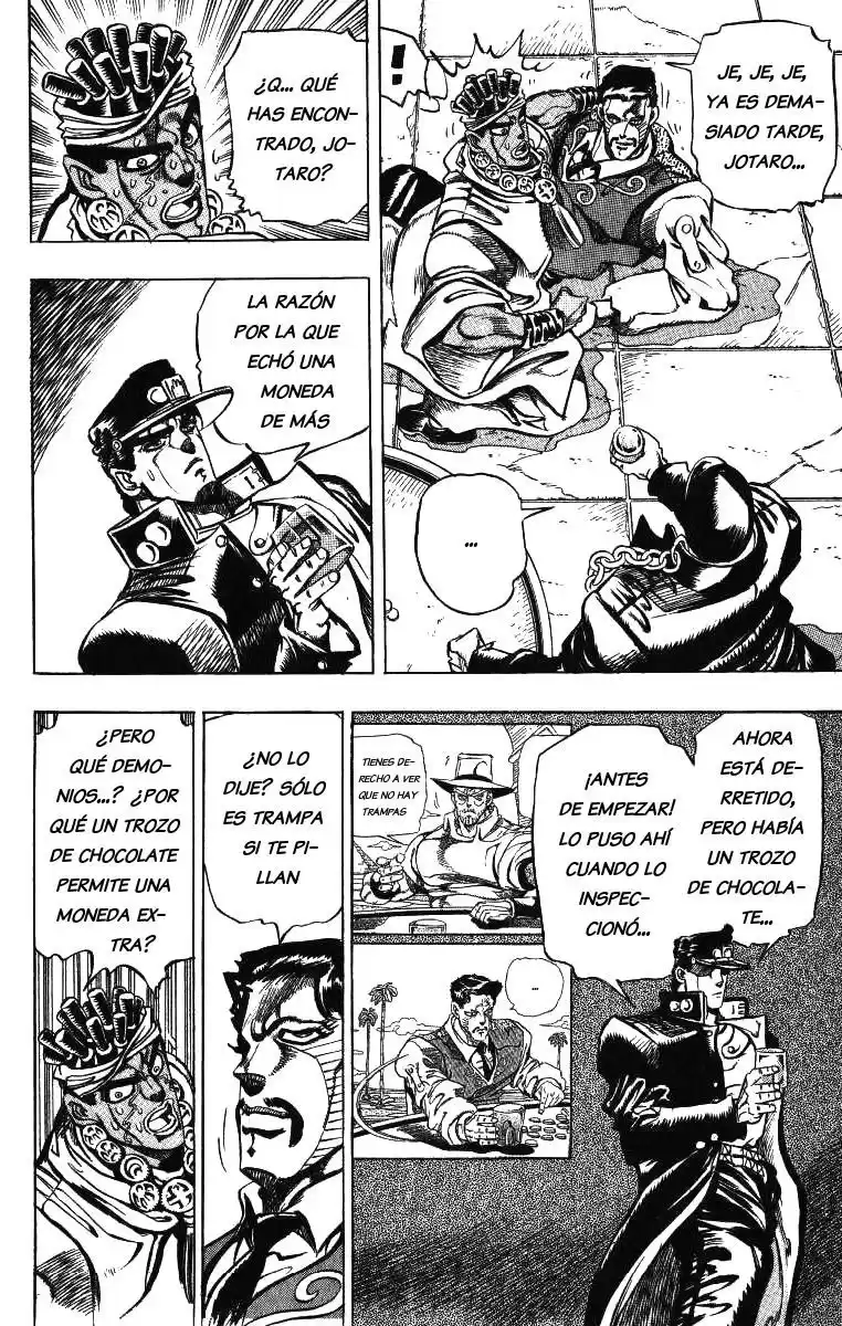 JoJo's Bizarre Adventure Parte 3: Stardust Crusaders Capitulo 100: D'Arby el Apostador, Parte 3 página 14