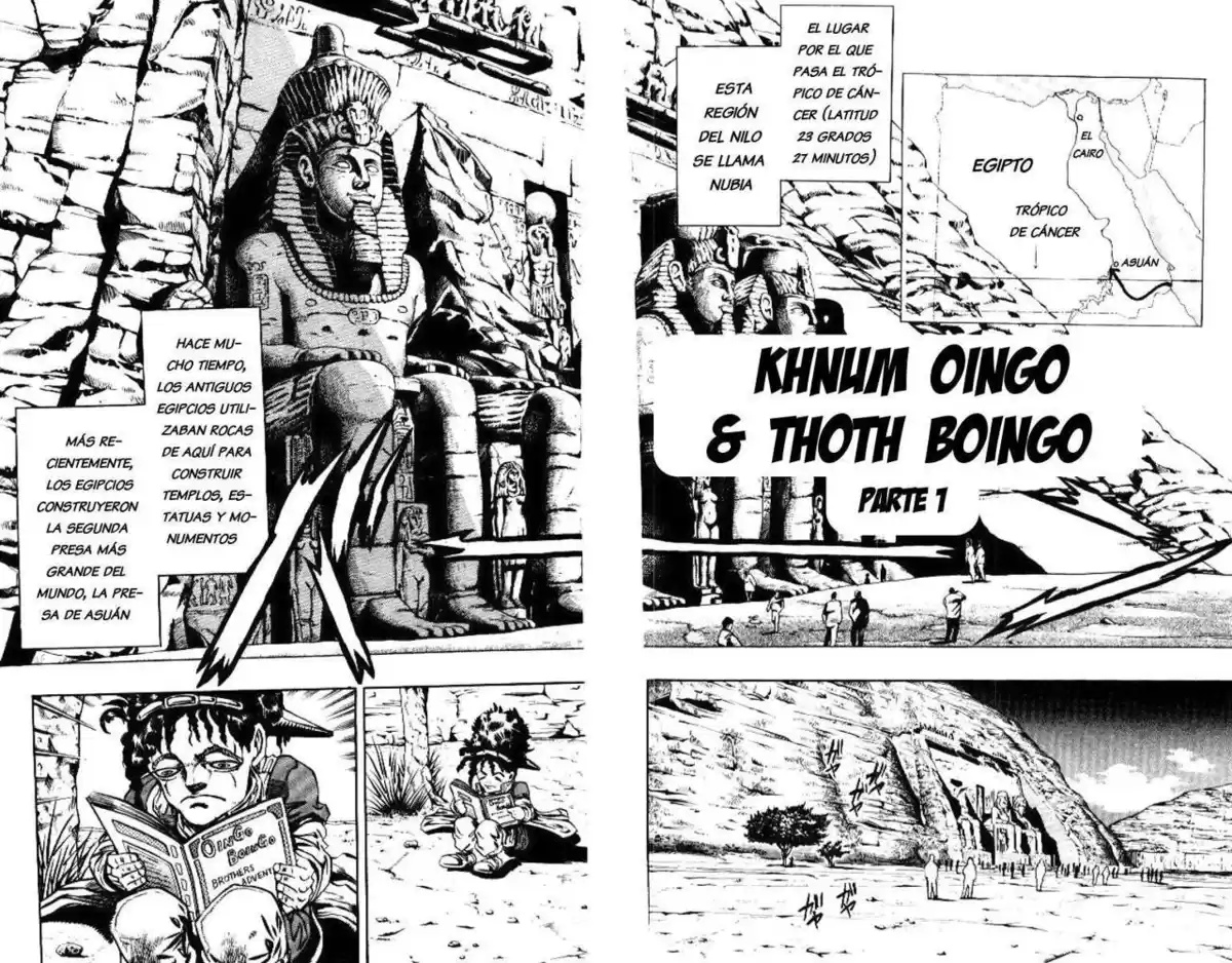 JoJo's Bizarre Adventure Parte 3: Stardust Crusaders Capitulo 76: "Khnum" Oingo y "Tohth" Boingo, Parte 1 página 1