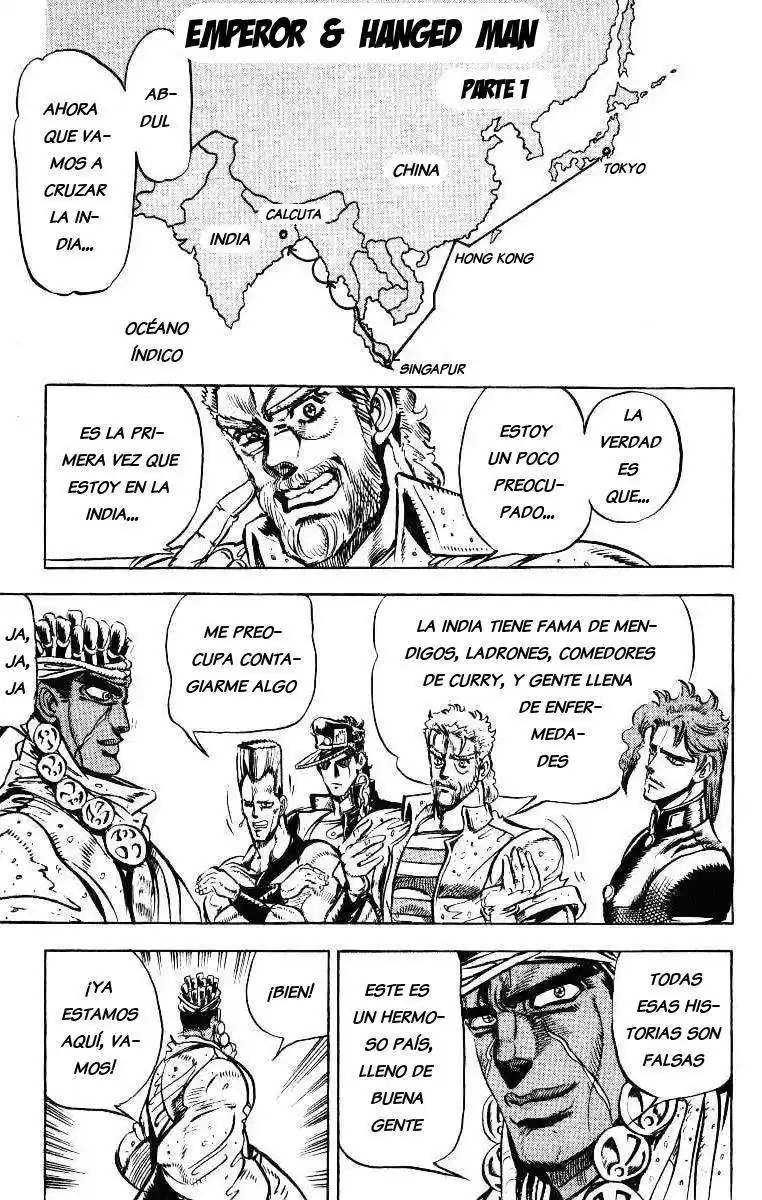 JoJo's Bizarre Adventure Parte 3: Stardust Crusaders Capitulo 27: Emperor y Hanged Man, Parte 1 página 1