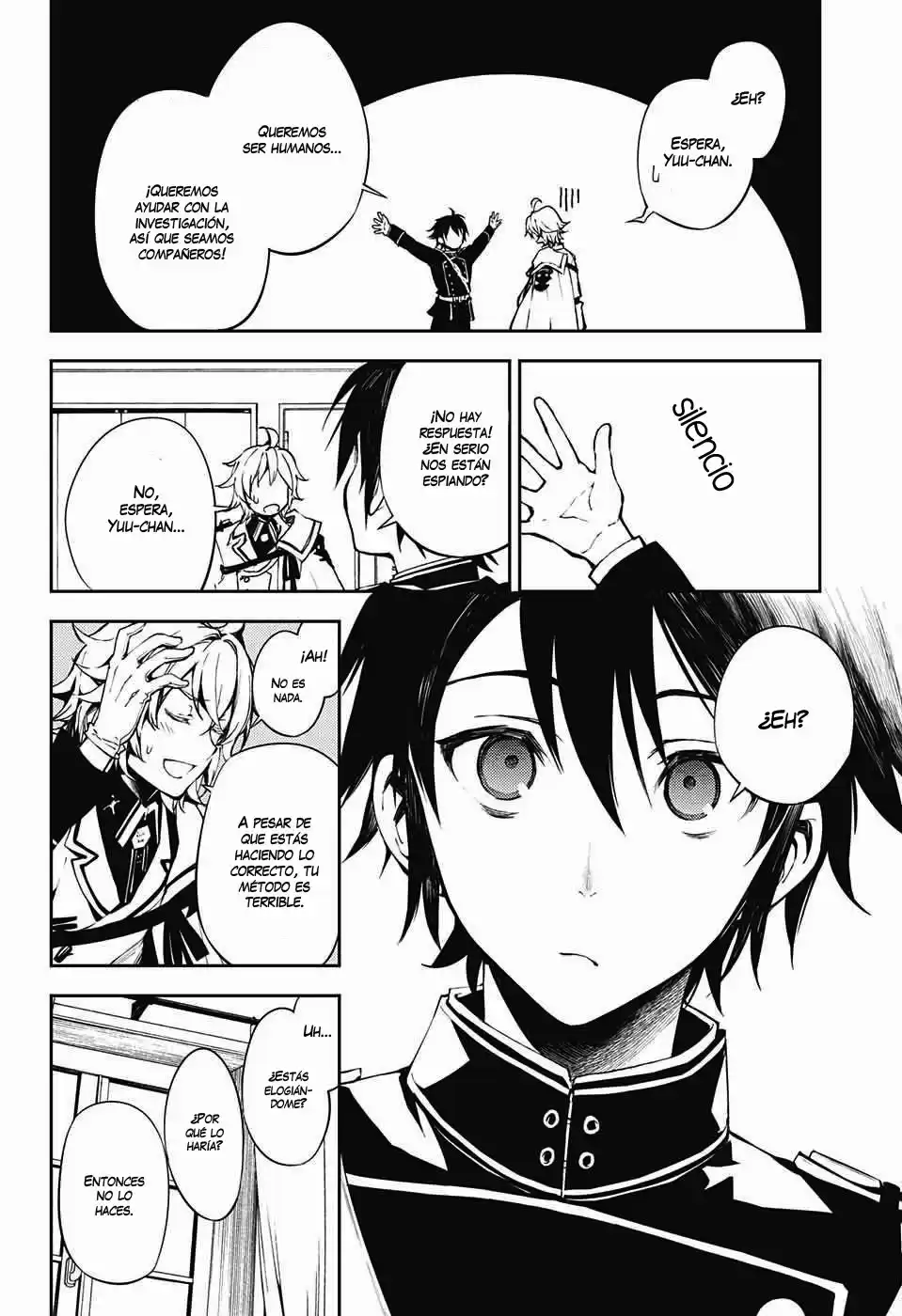 Owari no Seraph Capitulo 71: Tres demonios negros página 9