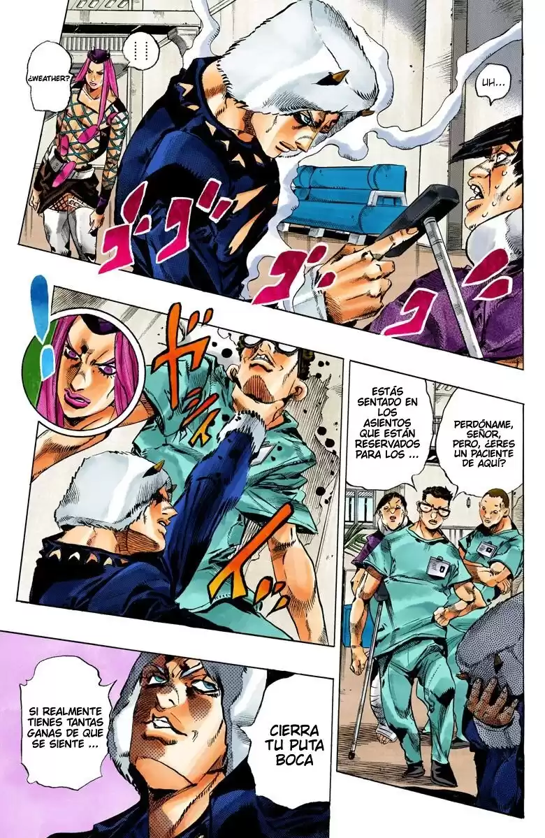 JoJo's Bizarre Adventure Parte 6: Stone Ocean Full Color Capitulo 125: Heavy Weather parte 1 página 4