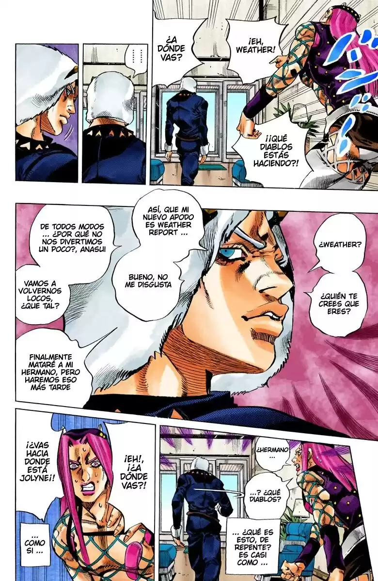 JoJo's Bizarre Adventure Parte 6: Stone Ocean Full Color Capitulo 125: Heavy Weather parte 1 página 6