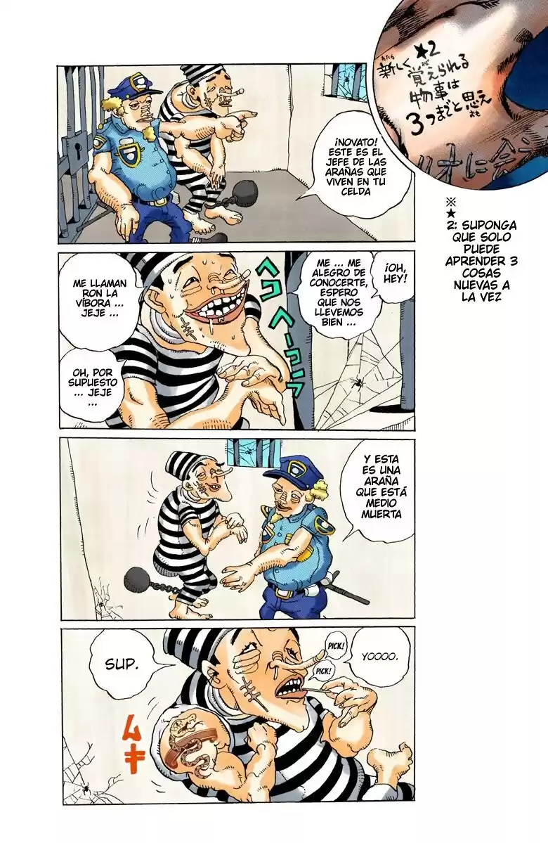 JoJo's Bizarre Adventure Parte 6: Stone Ocean Full Color Capitulo 99: ¡Jail House Lock! parte 4 página 2