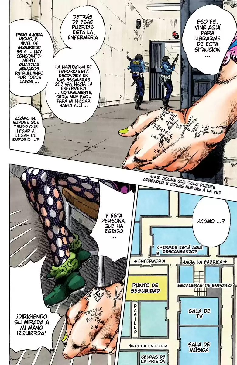 JoJo's Bizarre Adventure Parte 6: Stone Ocean Full Color Capitulo 99: ¡Jail House Lock! parte 4 página 4