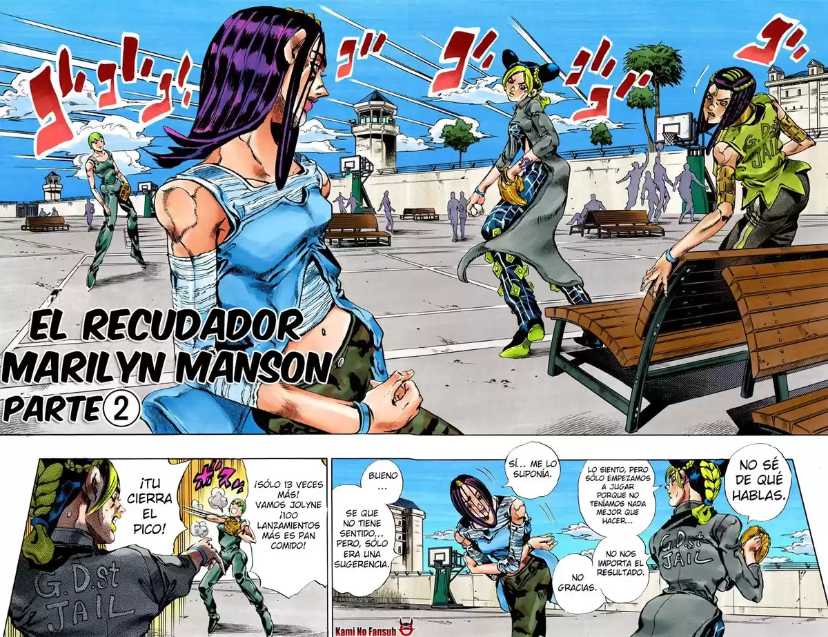 JoJo's Bizarre Adventure Parte 6: Stone Ocean Full Color Capitulo 35: El recaudador Marilyn Manson parte 2 página 4