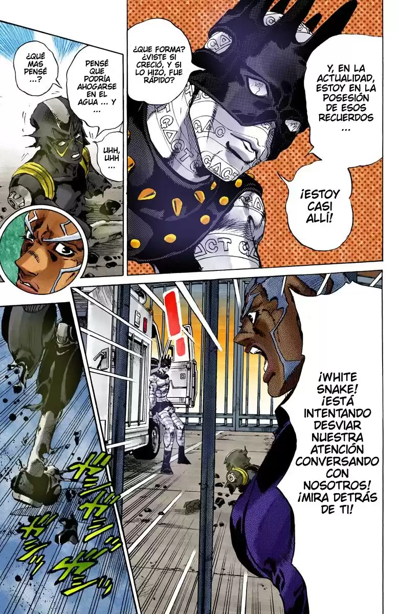 JoJo's Bizarre Adventure Parte 6: Stone Ocean Full Color Capitulo 90: Whitesnake - El Perseguidor parte 2 página 11