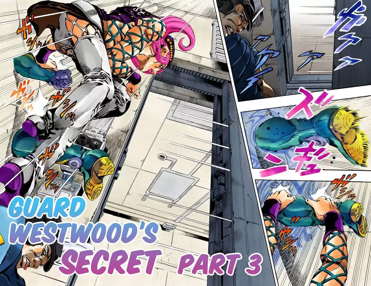 JoJo's Bizarre Adventure Parte 6: Stone Ocean Full Color Capitulo 62: El Secreto del Guardia Westwood parte 3 página 2