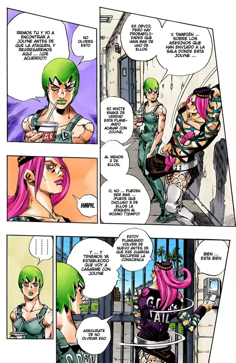 JoJo's Bizarre Adventure Parte 6: Stone Ocean Full Color Capitulo 62: El Secreto del Guardia Westwood parte 3 página 4