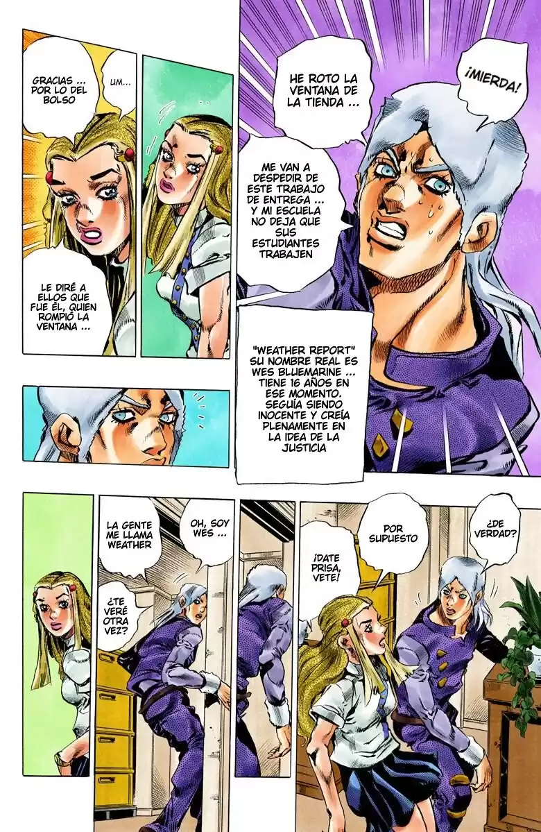 JoJo's Bizarre Adventure Parte 6: Stone Ocean Full Color Capitulo 128: Heavy Weather parte 4 página 6