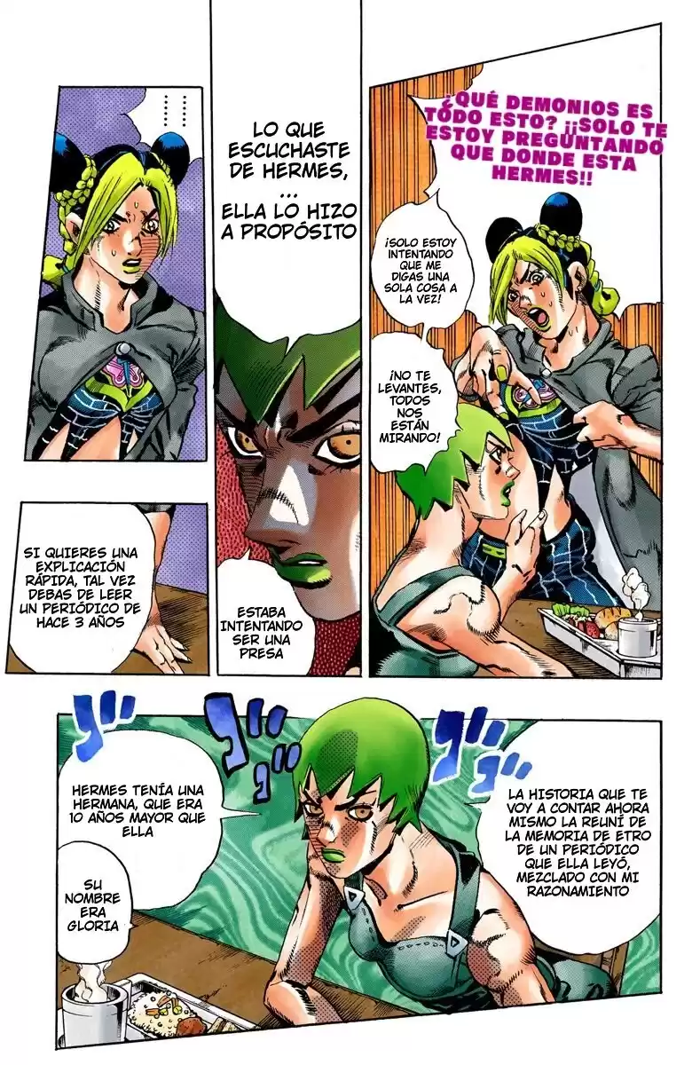 JoJo's Bizarre Adventure Parte 6: Stone Ocean Full Color Capitulo 51: Beso de Amor y Venganza parte 1 página 7