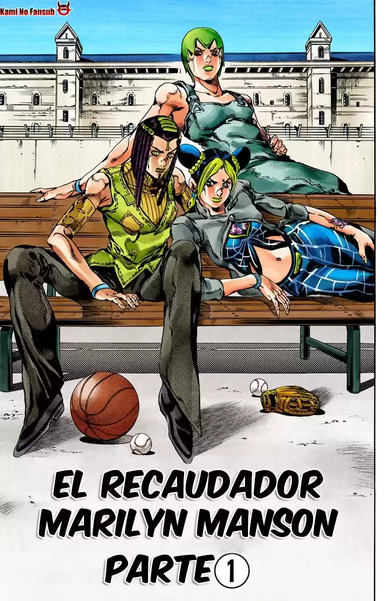 JoJo's Bizarre Adventure Parte 6: Stone Ocean Full Color Capitulo 34: El recaudador Marilyn Manson parte 1 página 3