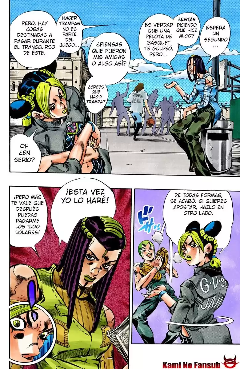 JoJo's Bizarre Adventure Parte 6: Stone Ocean Full Color Capitulo 36: El recaudador Marilyn Manson parte 3 página 4