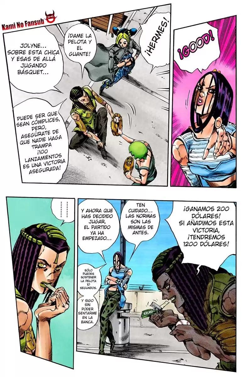 JoJo's Bizarre Adventure Parte 6: Stone Ocean Full Color Capitulo 36: El recaudador Marilyn Manson parte 3 página 5