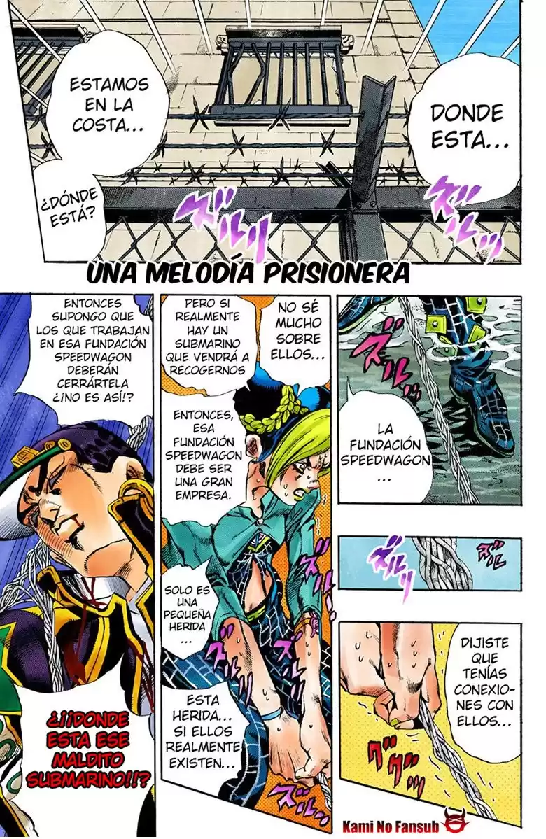 JoJo's Bizarre Adventure Parte 6: Stone Ocean Full Color Capitulo 20: Una melodía prisionera página 3