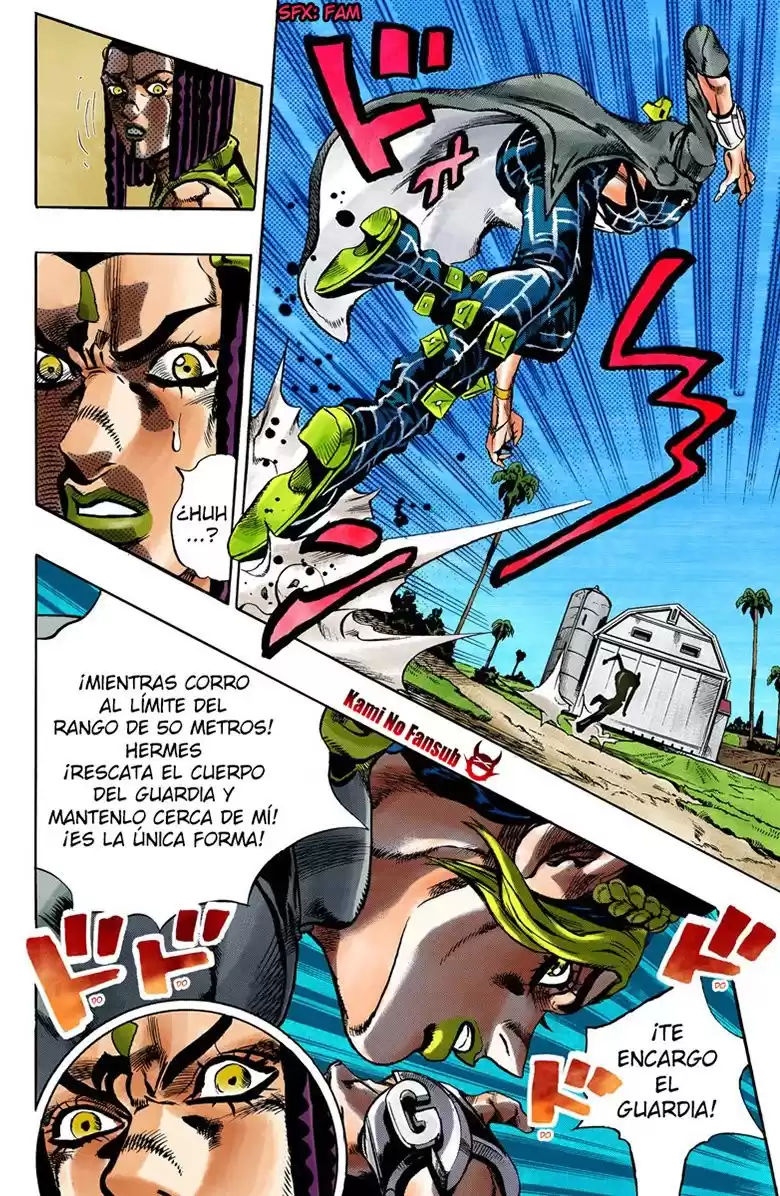 JoJo's Bizarre Adventure Parte 6: Stone Ocean Full Color Capitulo 31: Foo Fighters parte 1 página 5