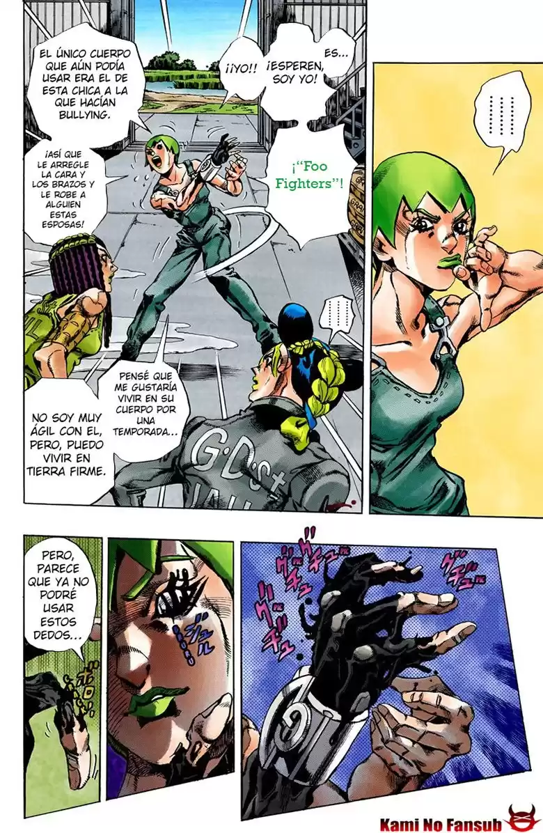 JoJo's Bizarre Adventure Parte 6: Stone Ocean Full Color Capitulo 33: Foo Fighters parte 3 página 8