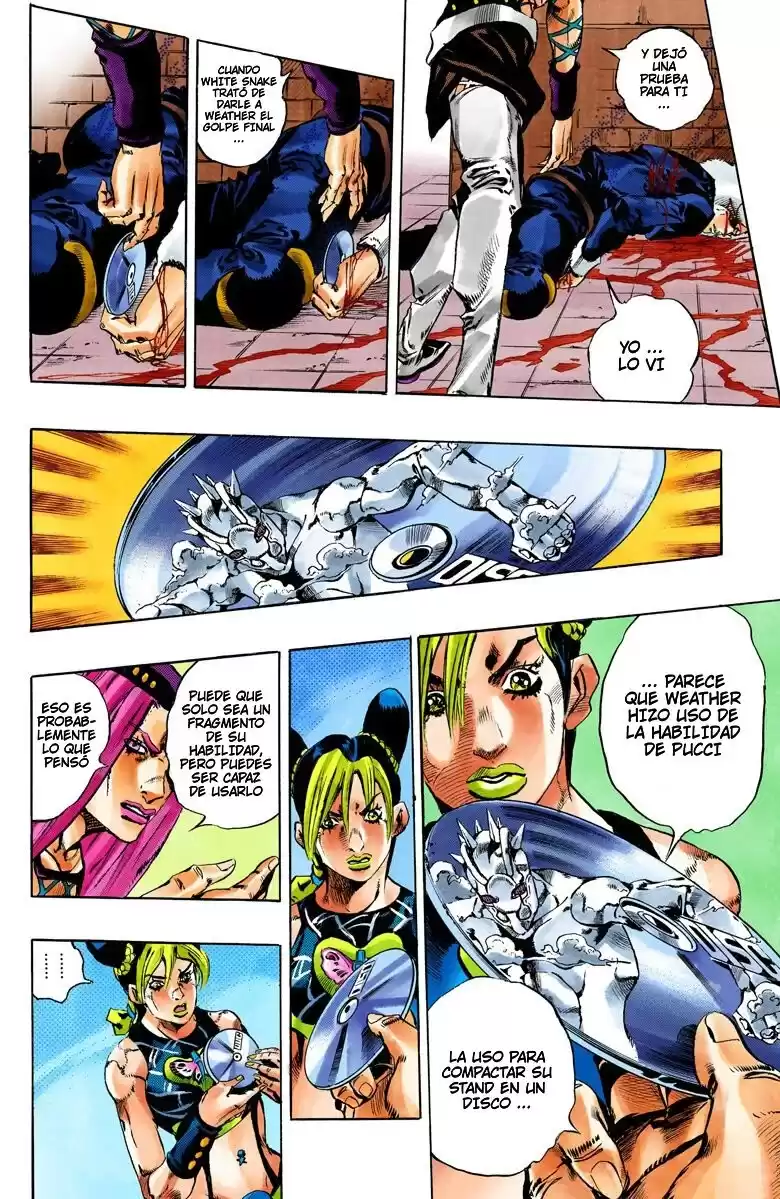 JoJo's Bizarre Adventure Parte 6: Stone Ocean Full Color Capitulo 137: Heavy Weather parte 13 página 16