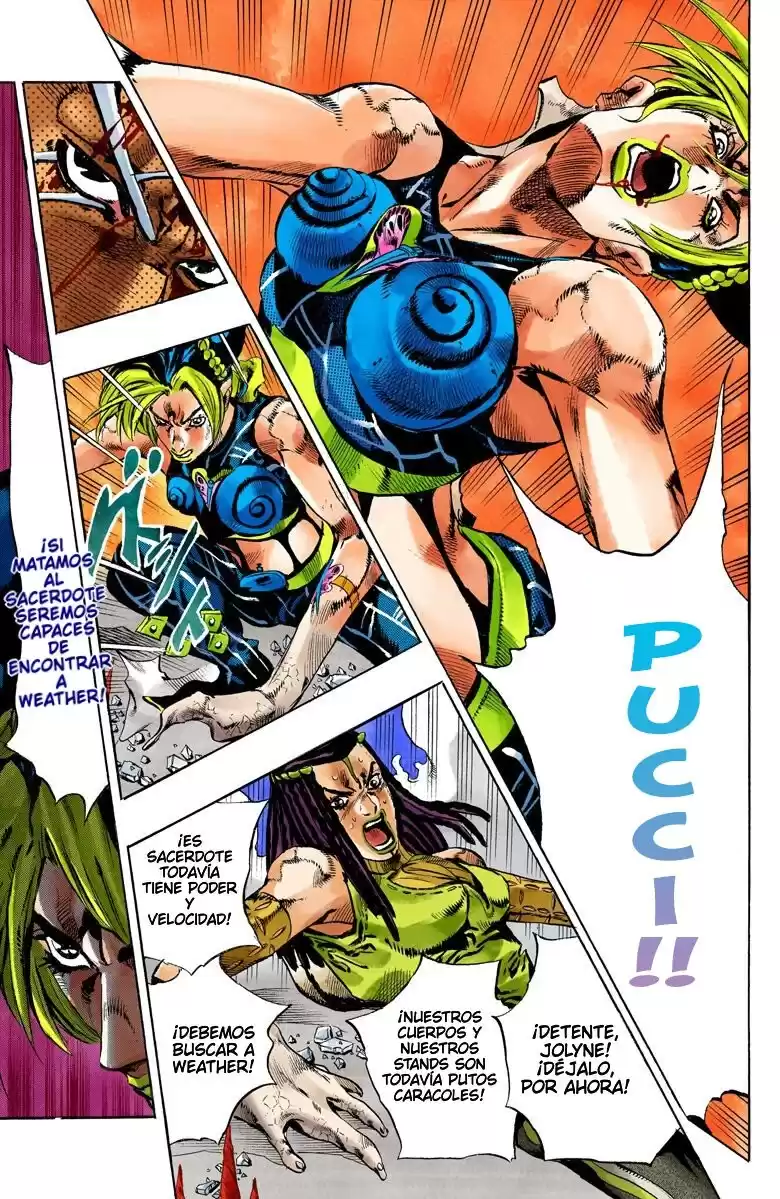 JoJo's Bizarre Adventure Parte 6: Stone Ocean Full Color Capitulo 137: Heavy Weather parte 13 página 5