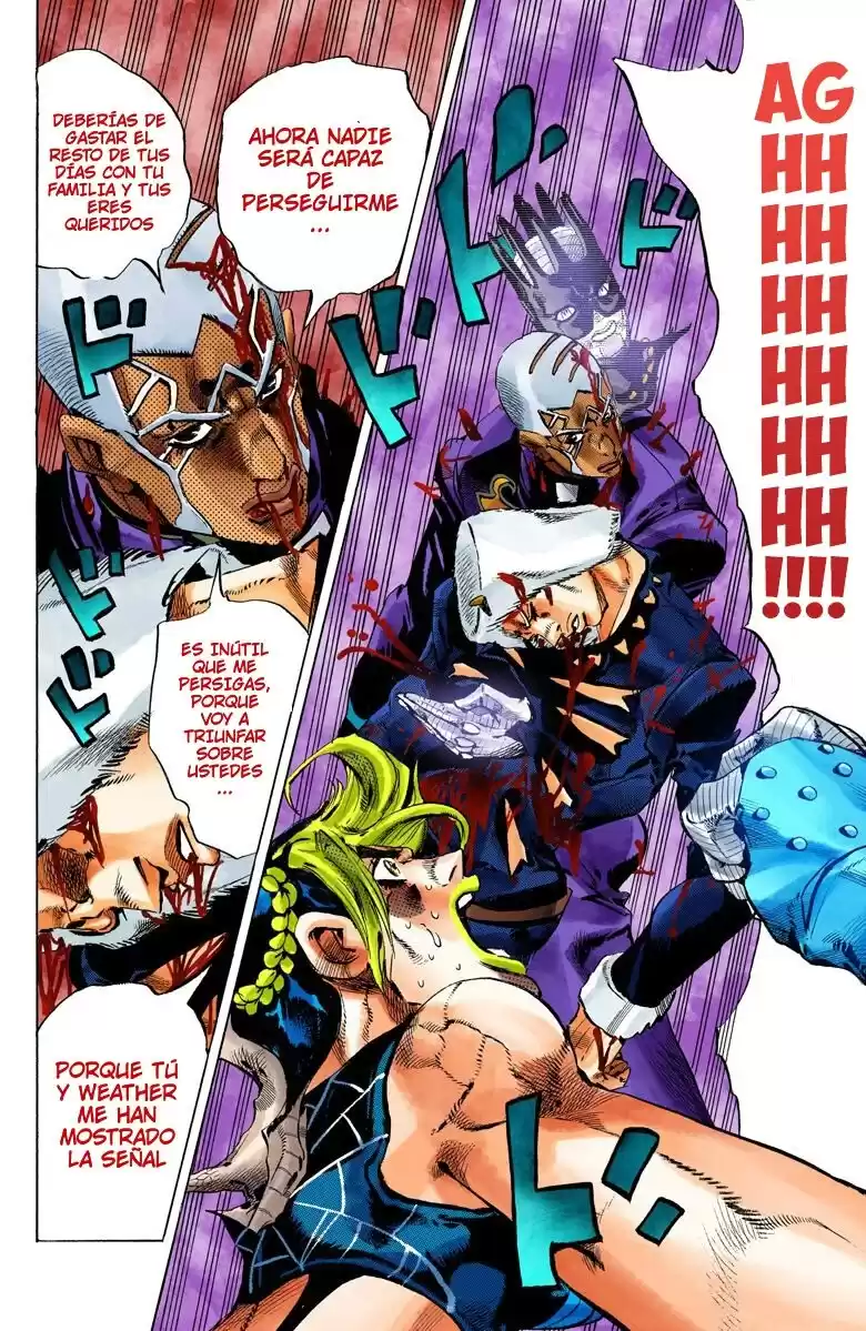 JoJo's Bizarre Adventure Parte 6: Stone Ocean Full Color Capitulo 137: Heavy Weather parte 13 página 8