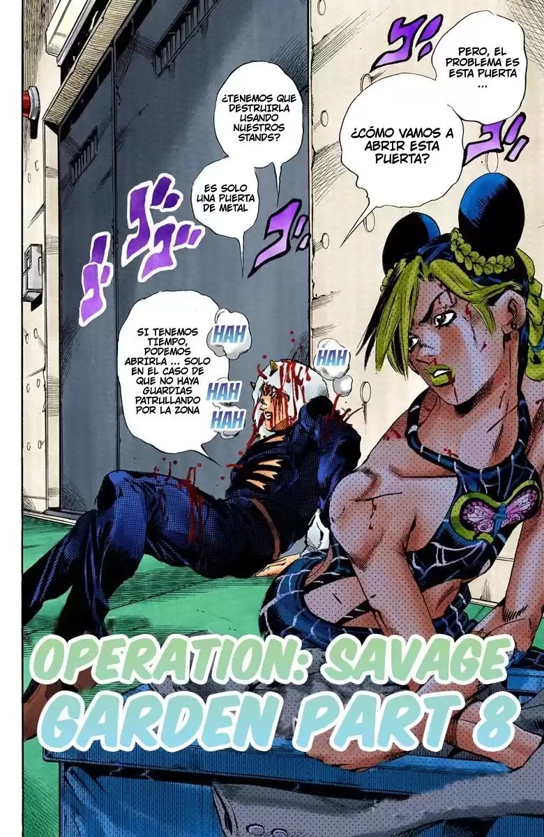 JoJo's Bizarre Adventure Parte 6: Stone Ocean Full Color Capitulo 47: Operación: Savage Garden parte 8 página 2