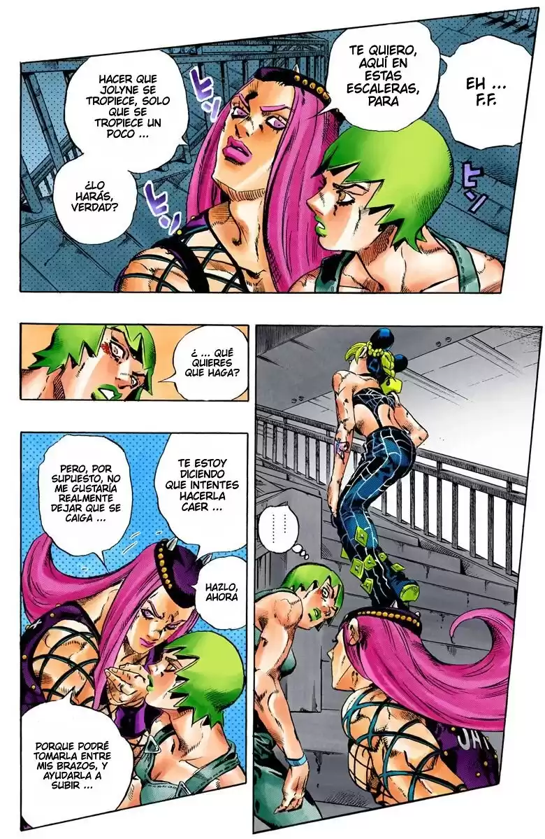 JoJo's Bizarre Adventure Parte 6: Stone Ocean Full Color Capitulo 76: Nacimiento del "Verde" parte 1 página 2