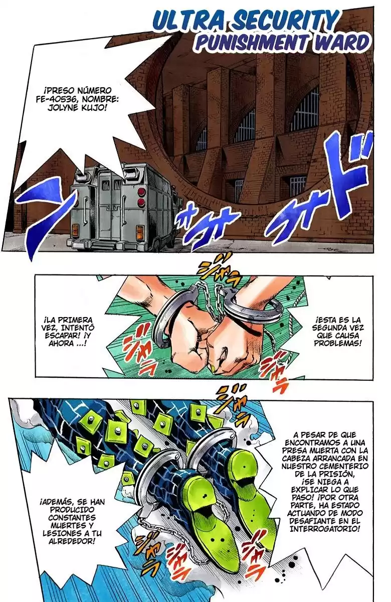 JoJo's Bizarre Adventure Parte 6: Stone Ocean Full Color Capitulo 58: Sala de Castigo de Ultra Seguridad página 1