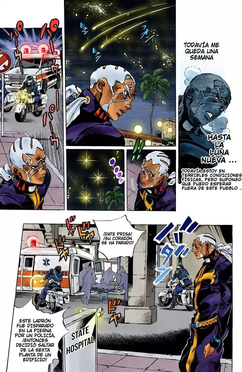 JoJo's Bizarre Adventure Parte 6: Stone Ocean Full Color Capitulo 103: Tres Hombres en un Hospital página 3