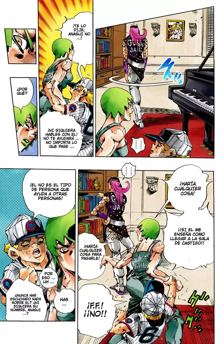 JoJo's Bizarre Adventure Parte 6: Stone Ocean Full Color Capitulo 59: Su Nombre Es Anasui página 5