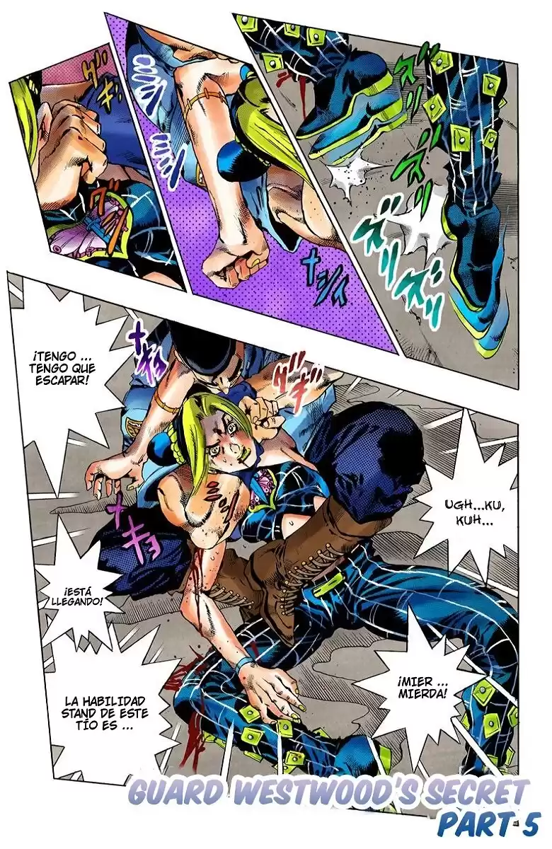 JoJo's Bizarre Adventure Parte 6: Stone Ocean Full Color Capitulo 64: El Secreto del Guardia Westwood parte 5 página 3