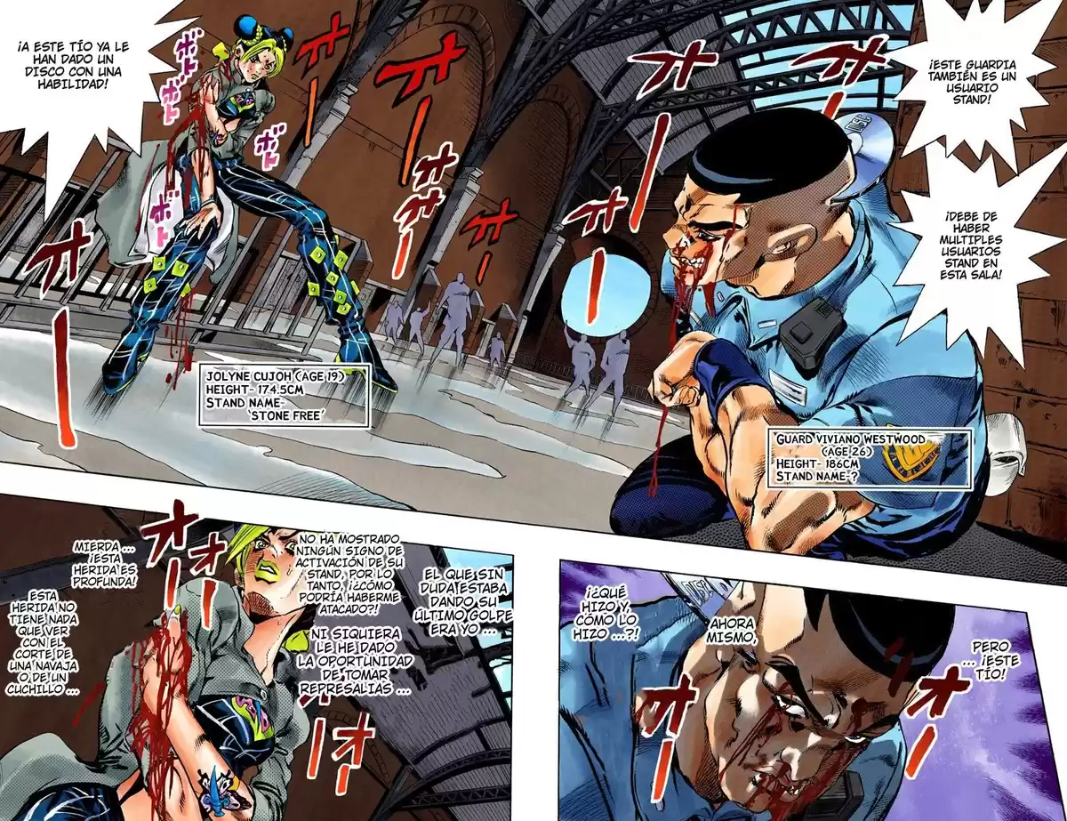 JoJo's Bizarre Adventure Parte 6: Stone Ocean Full Color Capitulo 63: El Secreto del Guardia Westwood parte 4 página 2