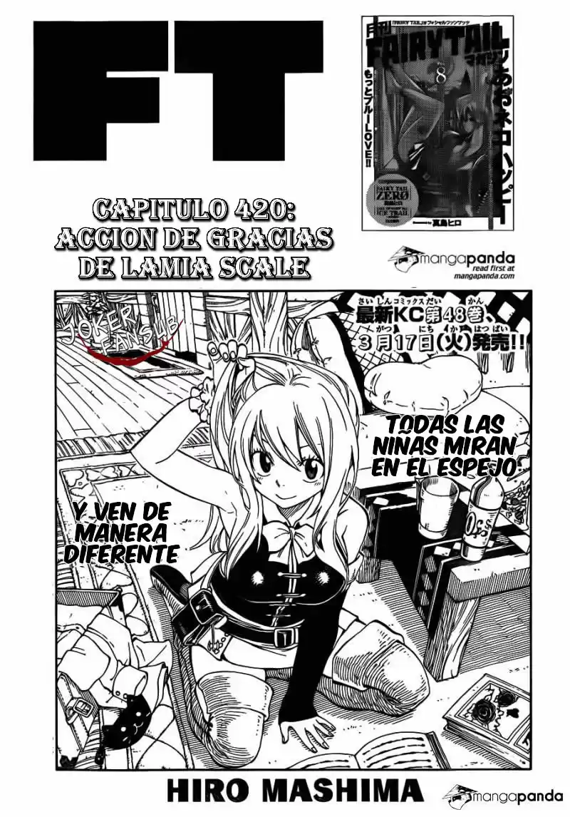 Fairy Tail Capitulo 420: Acción de gracias de Lamia Scale página 2