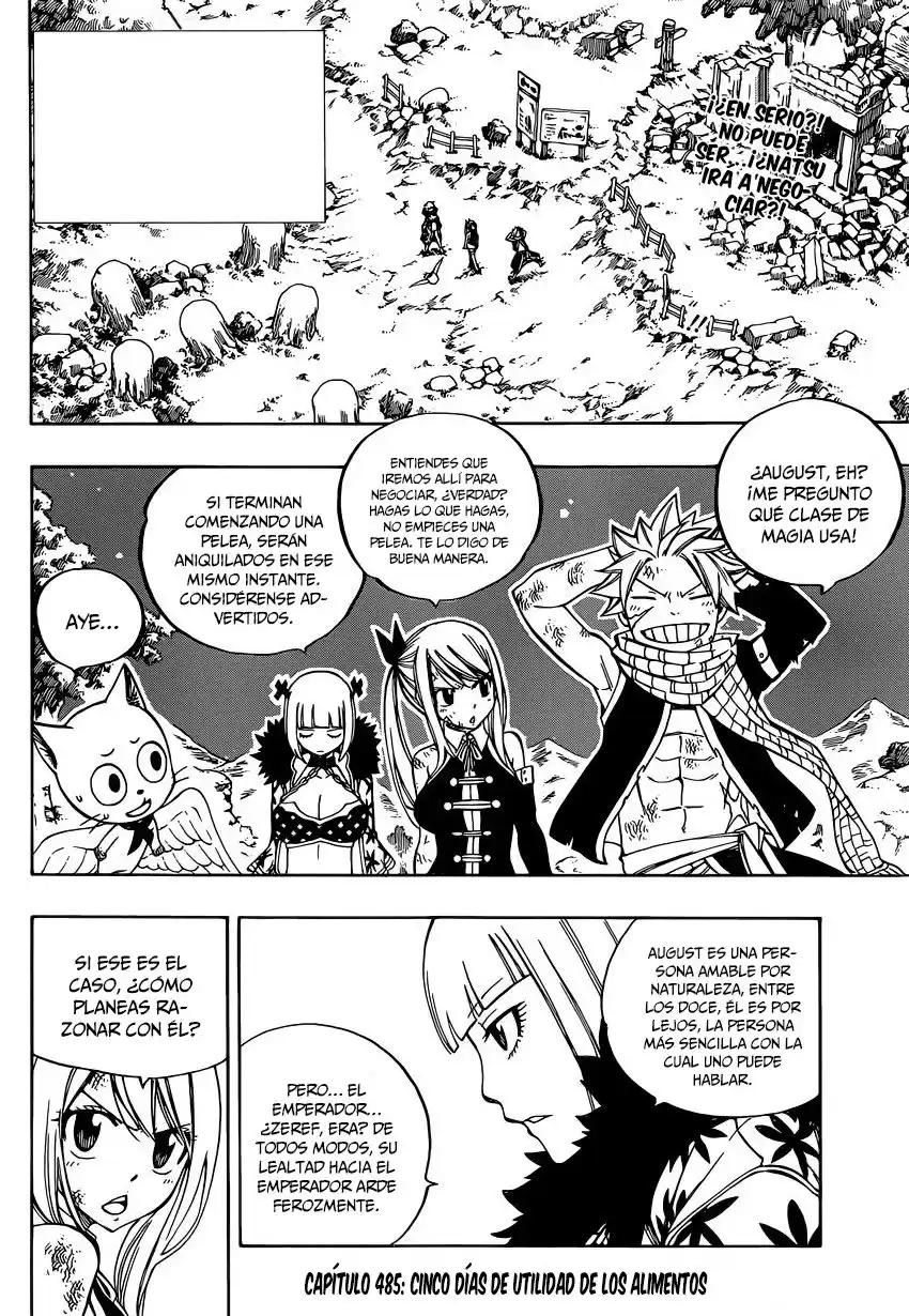 Fairy Tail Capitulo 485: Cinco Días de Utilidad de los Alimentos página 5